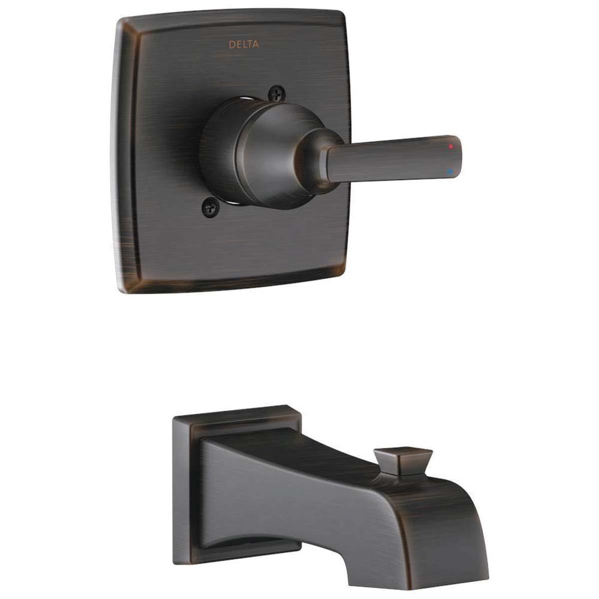 DELTA® 14 Series Ashlyn® T14164-RB Tub Trim, Brass, Venetian Bronze®, 1.75 gpm thumbnail 2