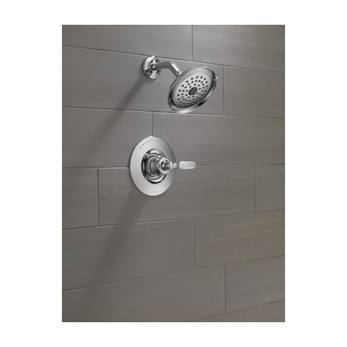 DELTA® Woodhurst™ T14232 Woodhurst Shower Trim Kit, Metal, Chrome, 1-Handle-Handle, 1.75 gpm thumbnail 3