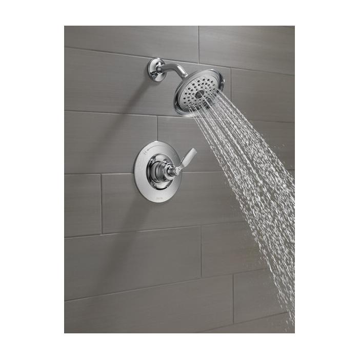 DELTA® Woodhurst™ T14232 Woodhurst Shower Trim Kit, Metal, Chrome, 1-Handle-Handle, 1.75 gpm