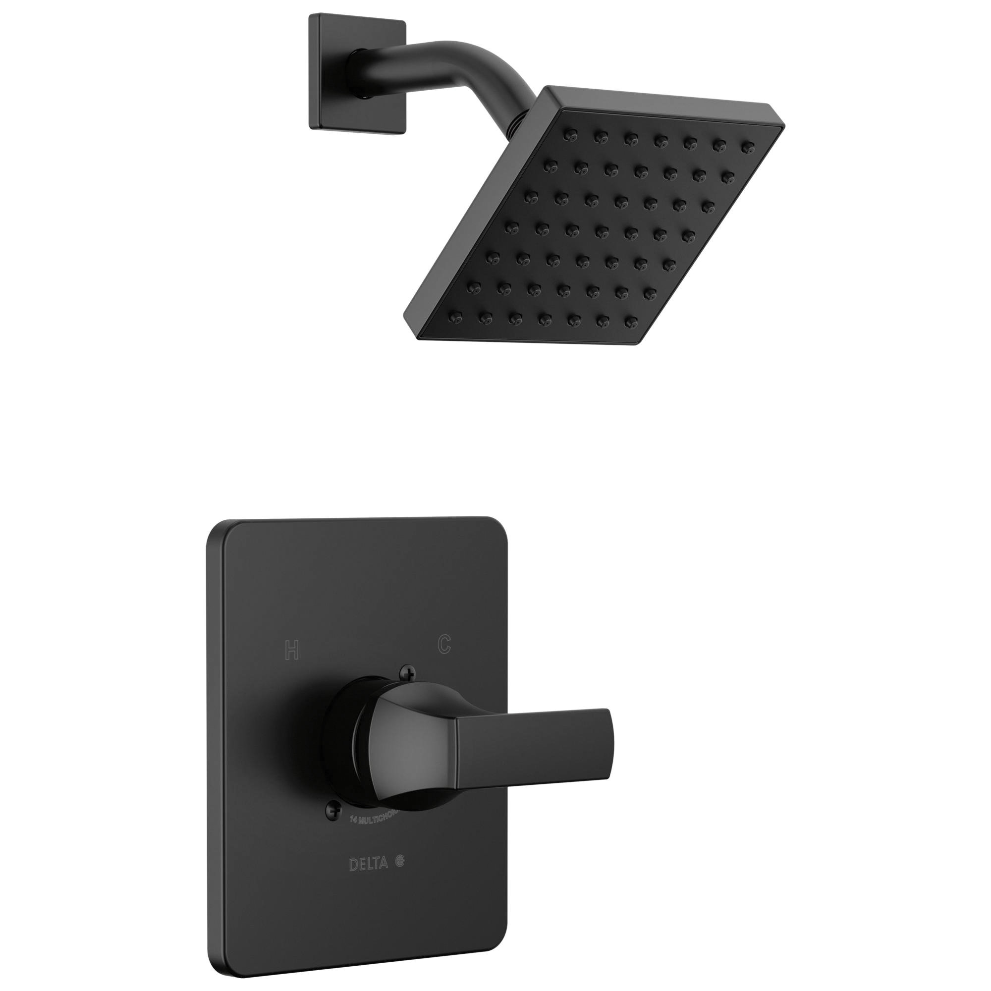 delta® T14237-BL Shower Only Faucet Trim, Brass, Matte Black, 1-Handle, 1.75 gpm