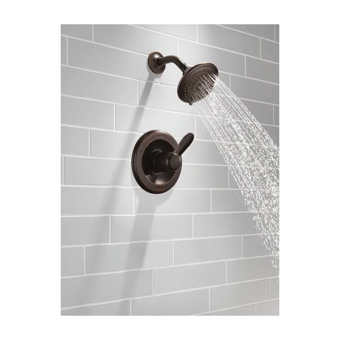 DELTA® Lahara® T14238-RB Shower Trim Kit, 1/2 in, 3/4 in, Brass, Venetian Bronze, 1-Handle -Handle, 1.75 gpm thumbnail 3