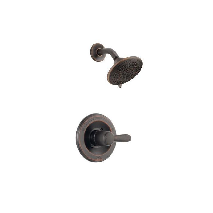 DELTA® Lahara® T14238-RB Shower Trim Kit, 1/2 in, 3/4 in, Brass, Venetian Bronze, 1-Handle -Handle, 1.75 gpm thumbnail 4