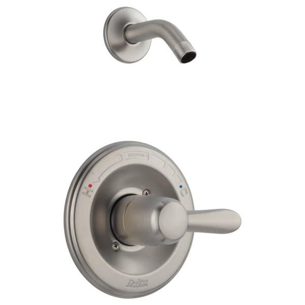 DELTA® 14 Series Lahara® T14238-SSLHD Shower Trim, Brass, Stainless Steel, 1-Handle -Handle, 1.75 gpm