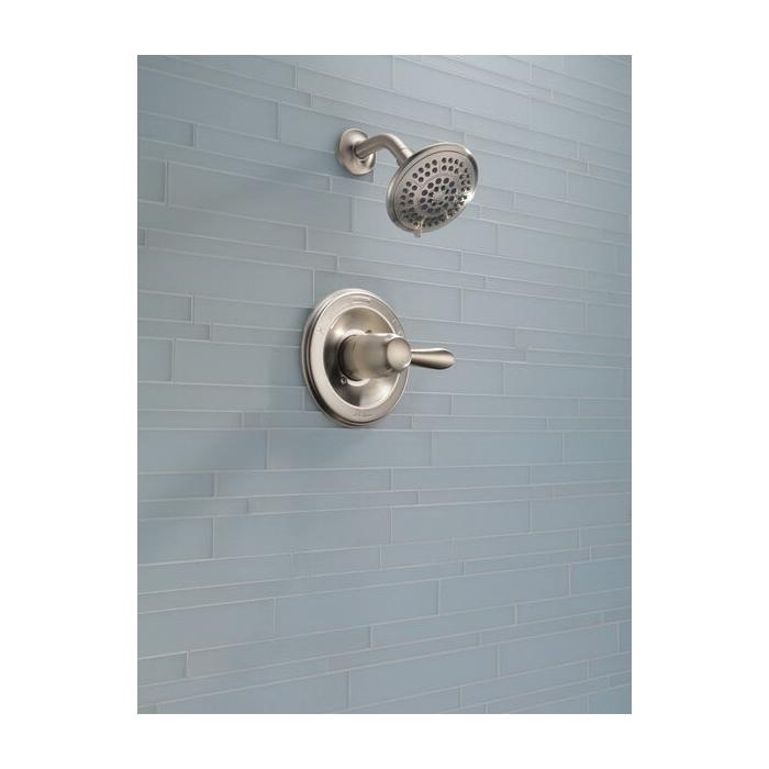 DELTA® Lahara® T14238-SS Shower Trim Kit, 1/2 in, 3/4 in, Brass, Brilliance Stainless Steel, 1-Handle -Handle, 1.75 gpm