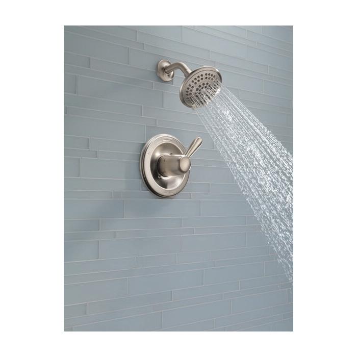 DELTA® Lahara® T14238-SS Shower Trim Kit, 1/2 in, 3/4 in, Brass, Brilliance Stainless Steel, 1-Handle -Handle, 1.75 gpm thumbnail 4