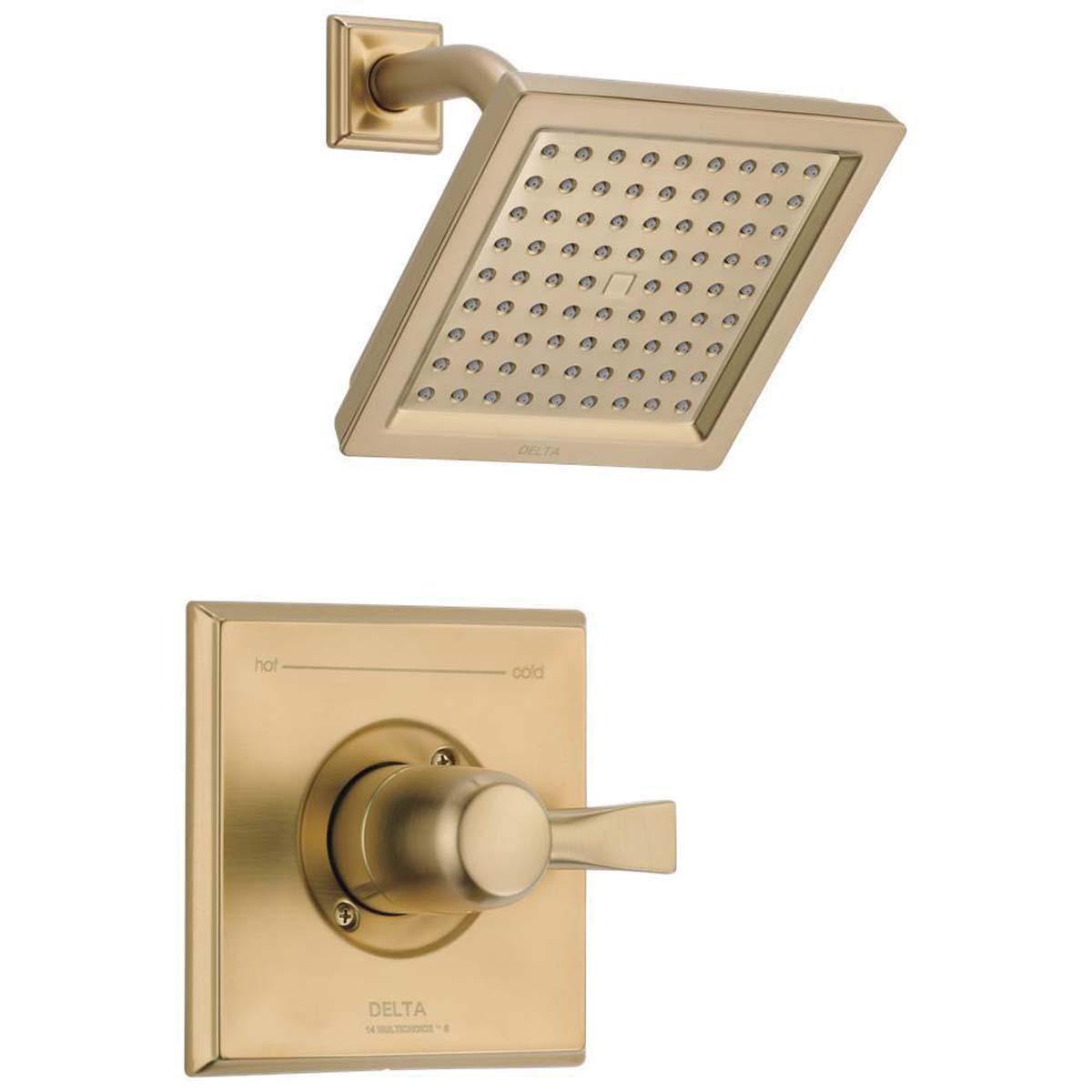 DELTA® Monitor® 14 Series Dryden™ T14251-CZ Shower Trim, Brass, Brilliance Champagne Bronze, 1-Handle -Handle, 2.5 gpm