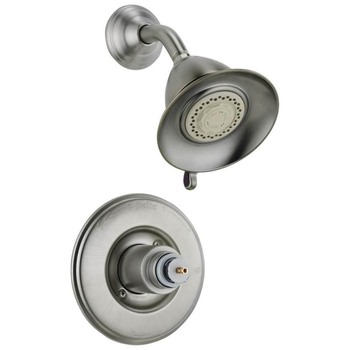 DELTA® Monitor® 14 Series Victorian® T14255-SSLHP Shower Trim, Brass, Brilliance Stainless Steel, 1-Handle -Handle