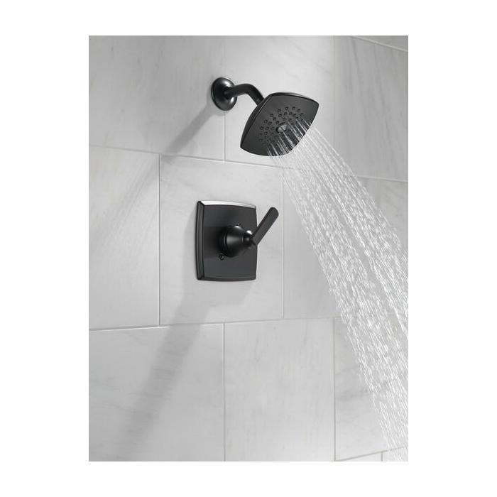 DELTA® Ashlyn® T14264-BL Shower Trim Kit, Brass, Matte Black, 1-Handle -Handle, 1.75 gpm thumbnail 3