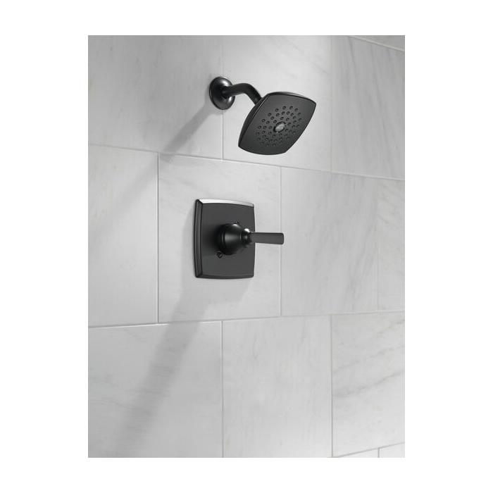DELTA® Ashlyn® T14264-BL Shower Trim Kit, Brass, Matte Black, 1-Handle -Handle, 1.75 gpm thumbnail 2