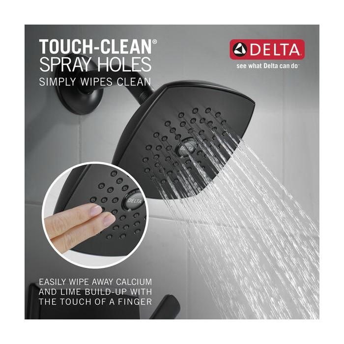 DELTA® Ashlyn® T14264-BL Shower Trim Kit, Brass, Matte Black, 1-Handle -Handle, 1.75 gpm thumbnail 4