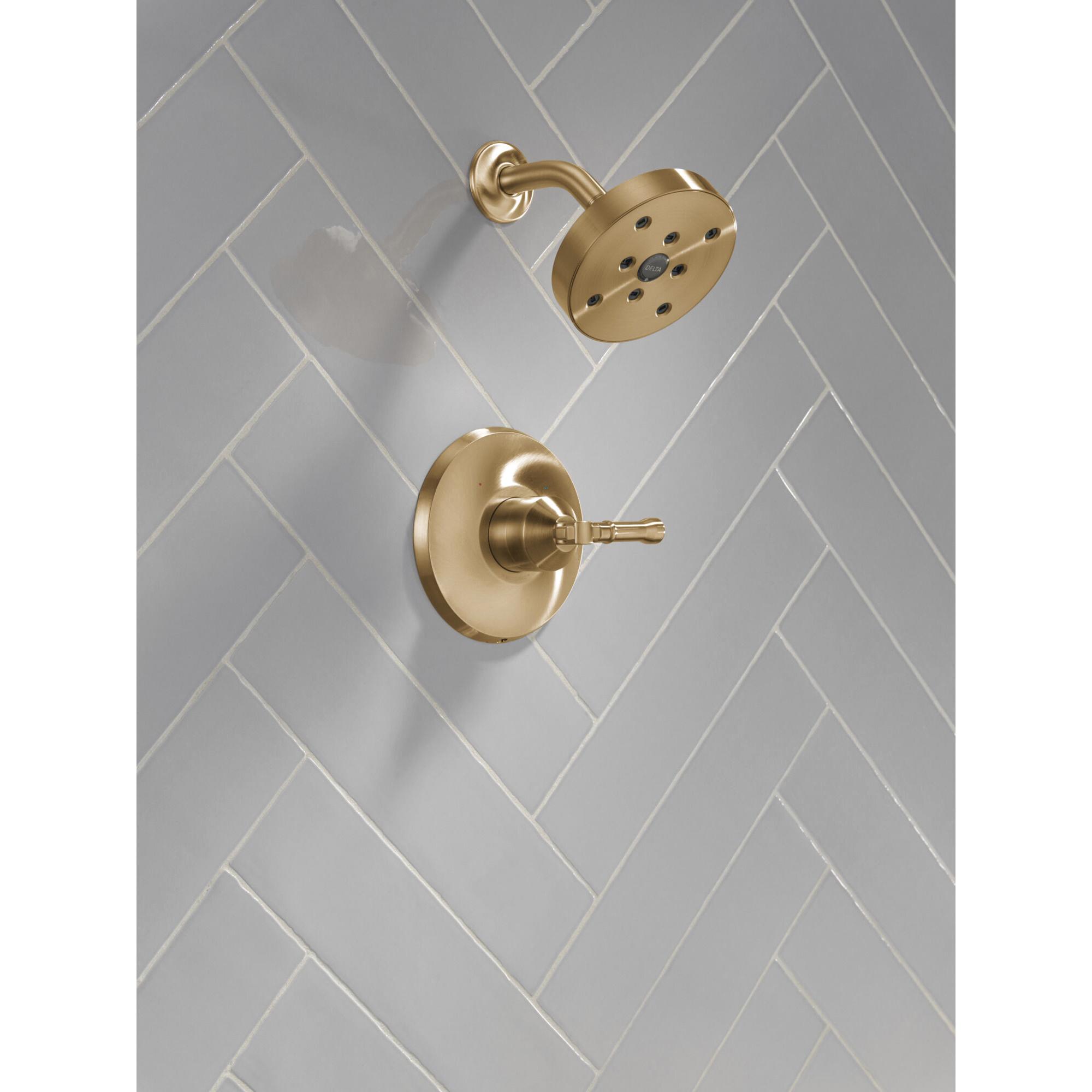 DELTA® Broderick® T14284-CZ-PR Shower Only Faucet Trim, Lumicoat® Champagne Bronze, 1-Handle, 1.75 gpm thumbnail 4