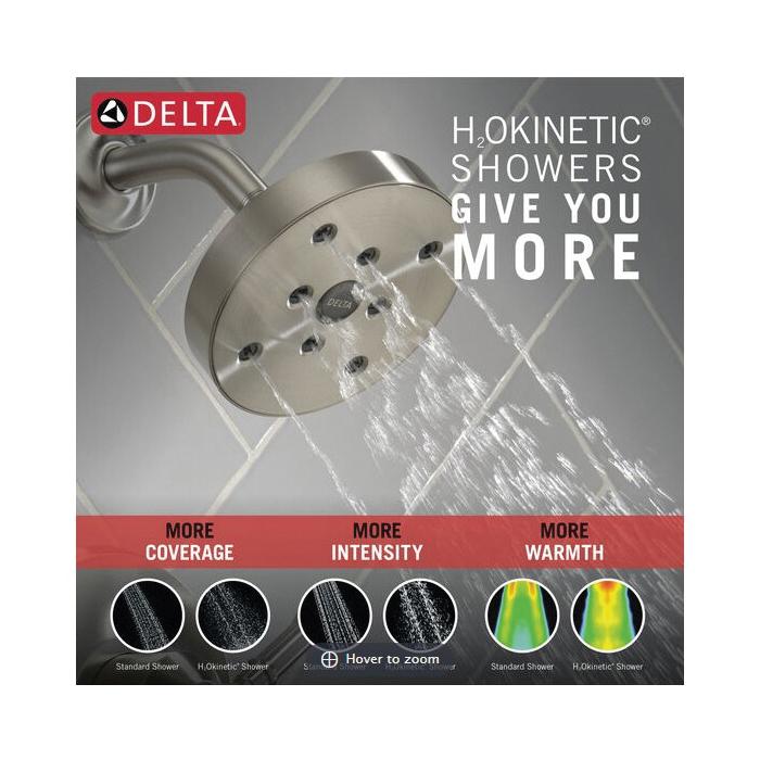 DELTA® 17 Series Broderick® T14284-SS-PR Shower Trim, Zinc, Lumicoat Stainless, 1-Handle -Handle, 1.75 gpm thumbnail 3