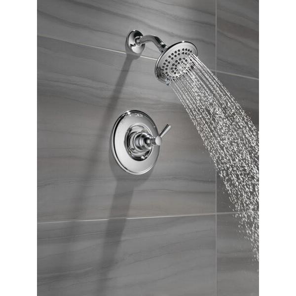 DELTA® 14 Series Linden™ T14293 Shower Trim, 1/2 in, Brass, Chrome, 1-Handle-Handle, 1.75 gpm