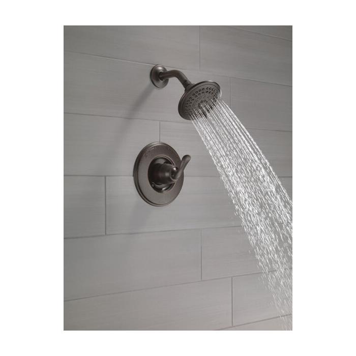 DELTA® Linden™ T14294-RB Shower Trim Kit, Brass, Venetian Bronze, 1-Handle -Handle, 1.75 gpm