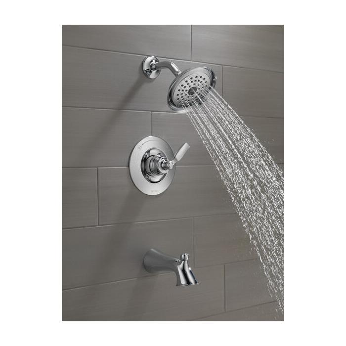 DELTA® Woodhurst® T14432 Woodhurst Tub and Shower Trim Kit, 1/2 in, IPS x Slip x Sweat, Chrome, 1-Handle, 1.75 gpm thumbnail 4