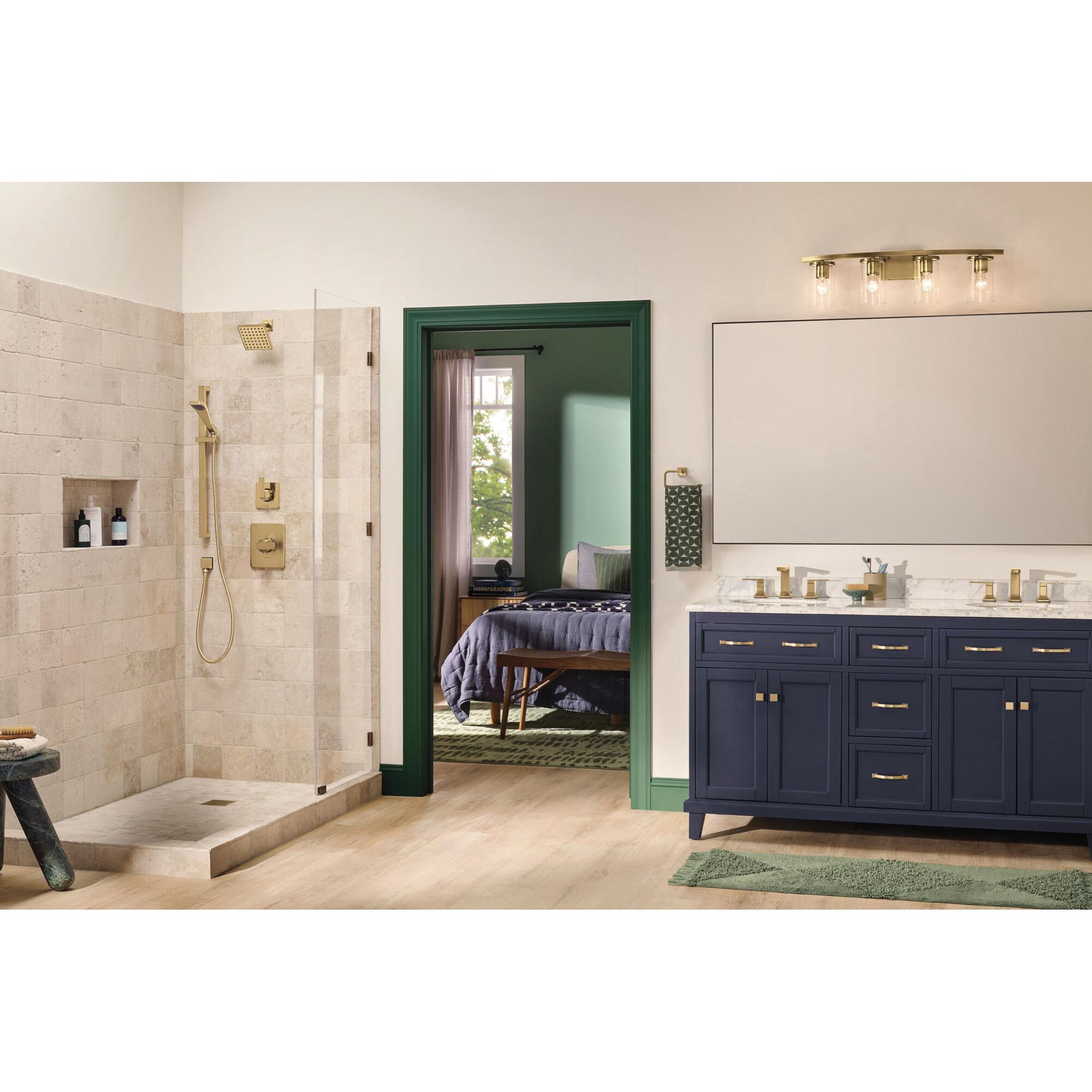 DELTA® Velum™ T14437-CZ Tub and Shower, Brass, Champagne Bronze, 1-Handle, 1.75 gpm thumbnail 2