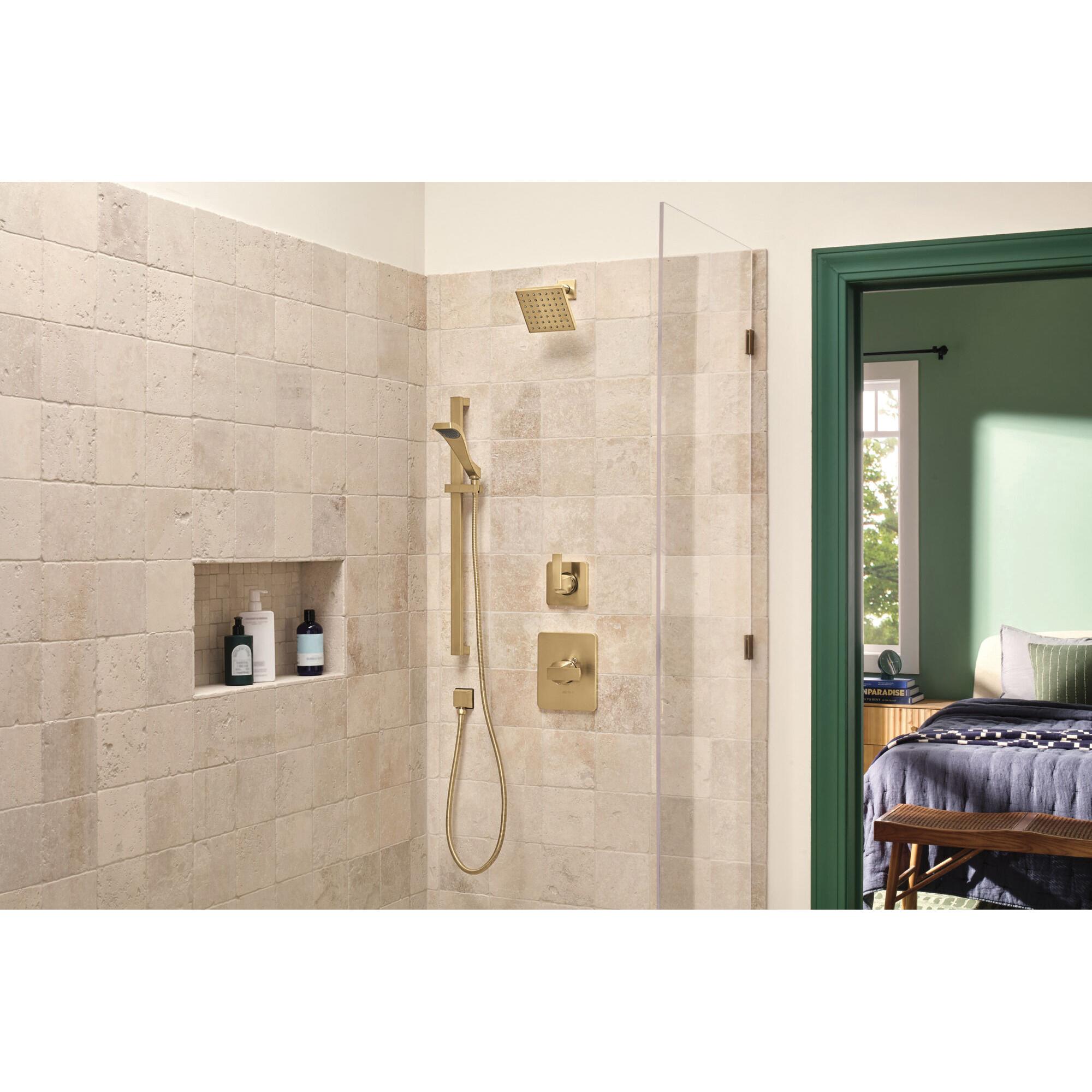 DELTA® Velum™ T14437-CZ Tub and Shower, Brass, Champagne Bronze, 1-Handle, 1.75 gpm thumbnail 4