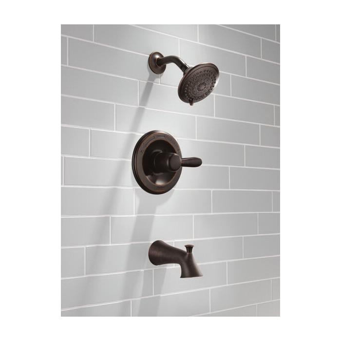 DELTA® Lahara® T14438-RB Tub and Shower Trim Kit, 1/2 in, IPS, Brass, Venetian Bronze, 1 -Handle, 1.75 gpm thumbnail 4
