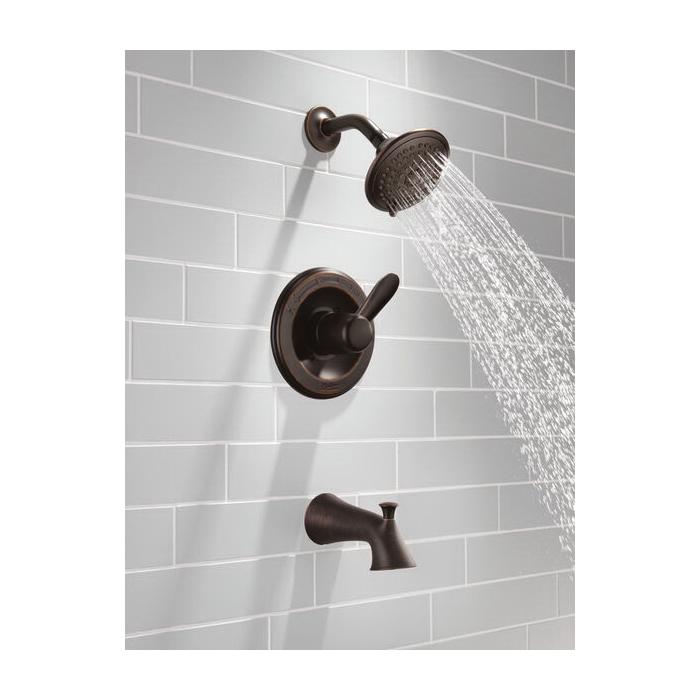 DELTA® Lahara® T14438-RB Tub and Shower Trim Kit, 1/2 in, IPS, Brass, Venetian Bronze, 1 -Handle, 1.75 gpm thumbnail 2