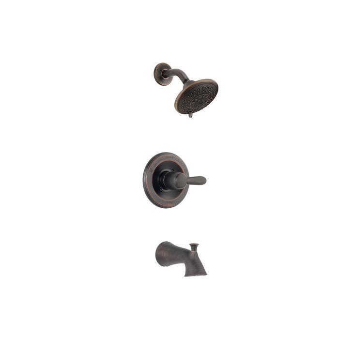 DELTA® Lahara® T14438-RB Tub and Shower Trim Kit, 1/2 in, IPS, Brass, Venetian Bronze, 1 -Handle, 1.75 gpm thumbnail 3