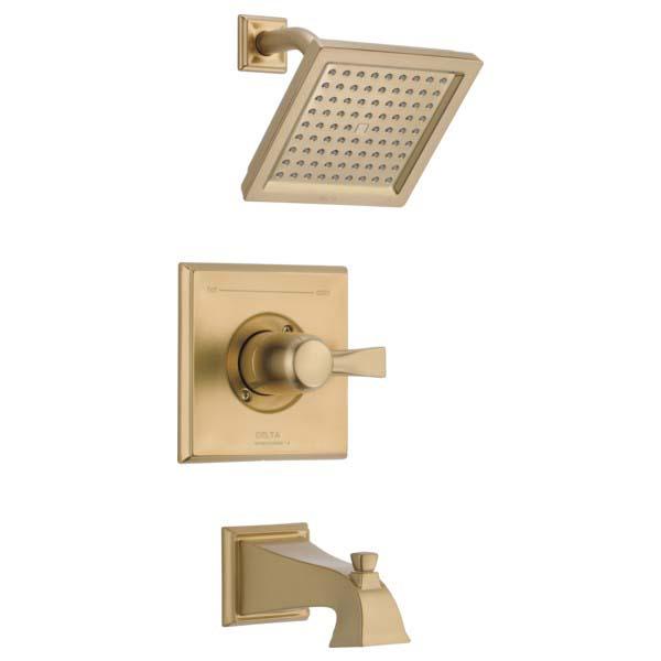 DELTA® Monitor® Monitor® 14 Series Dryden® T14451-CZ Tub and Shower Faucet Trim, Brass, Champagne Bronze, 1 -Handle thumbnail 2