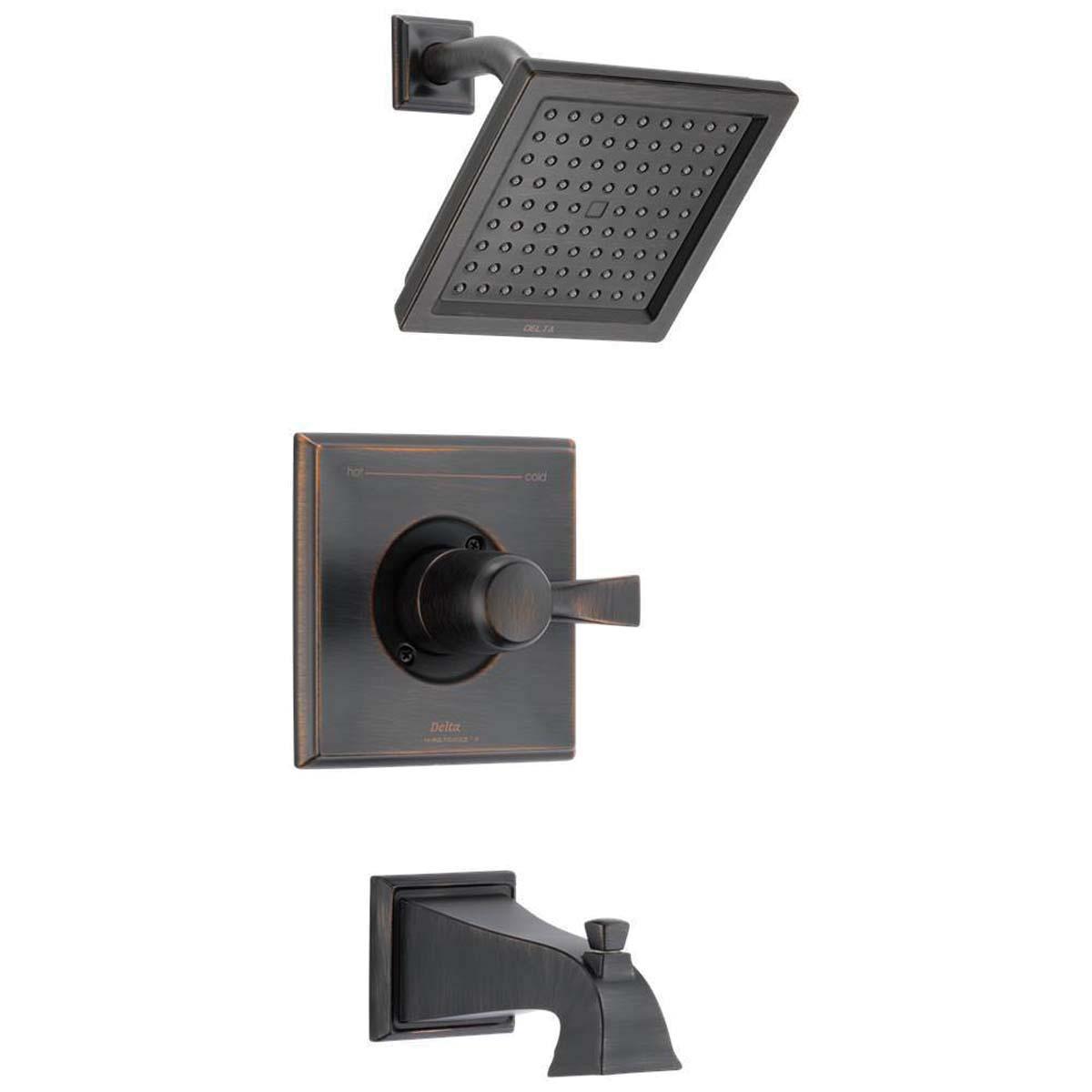 DELTA® Monitor® 14 Series Dryden® T14451-RB Tub and Shower Trim, Brass, Venetian Bronze, 1 -Handle, 2.5 gpm thumbnail 2