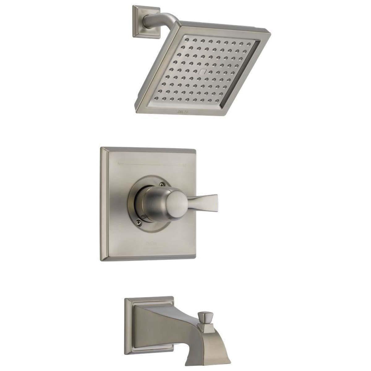 DELTA® Monitor® Monitor® 14 Series Dryden® T14451-SS Tub and Shower Faucet Trim, Stainless Steel, 1 -Handle