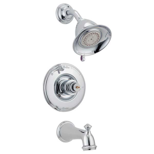DELTA® Monitor® Monitor® 14 Series Victorian® T14455-LHP Tub and Shower Faucet Trim, Brass, Chrome, 2.5 gpm
