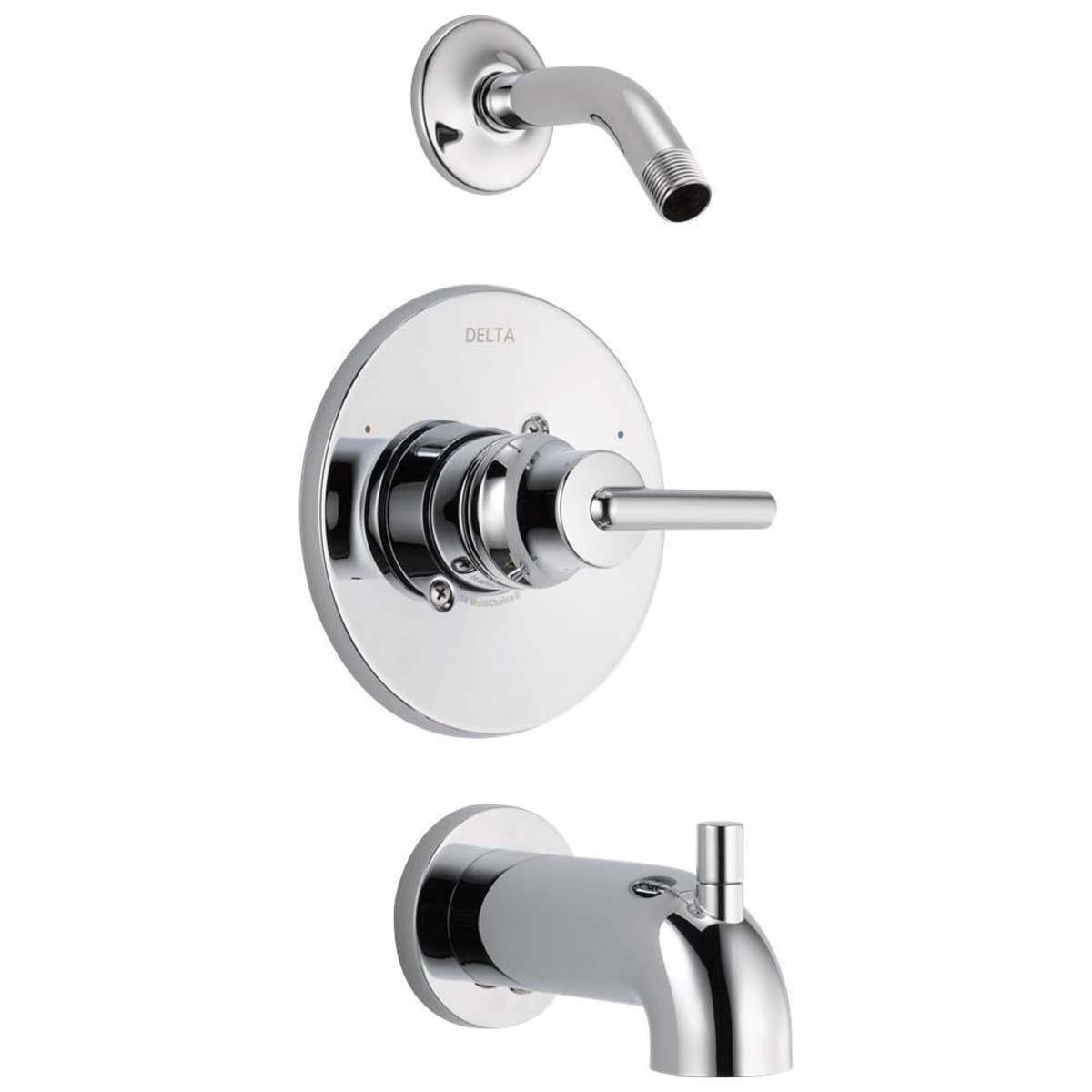 DELTA® Monitor® Monitor® 14 Series Trinsic® T14459-LHD Tub and Shower Faucet Trim, Chrome, 1 -Handle thumbnail 2