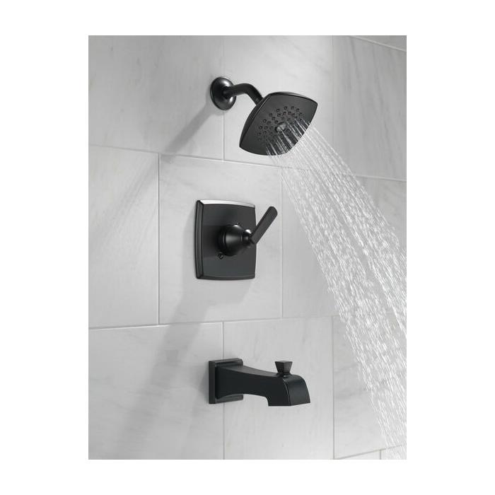DELTA® Ashlyn® T14464-BL Tub and Shower Trim Kit, 1/2 in, IPS x Sweat, Brass, Matte Black, 1 -Handle, 1.75 gpm thumbnail 3