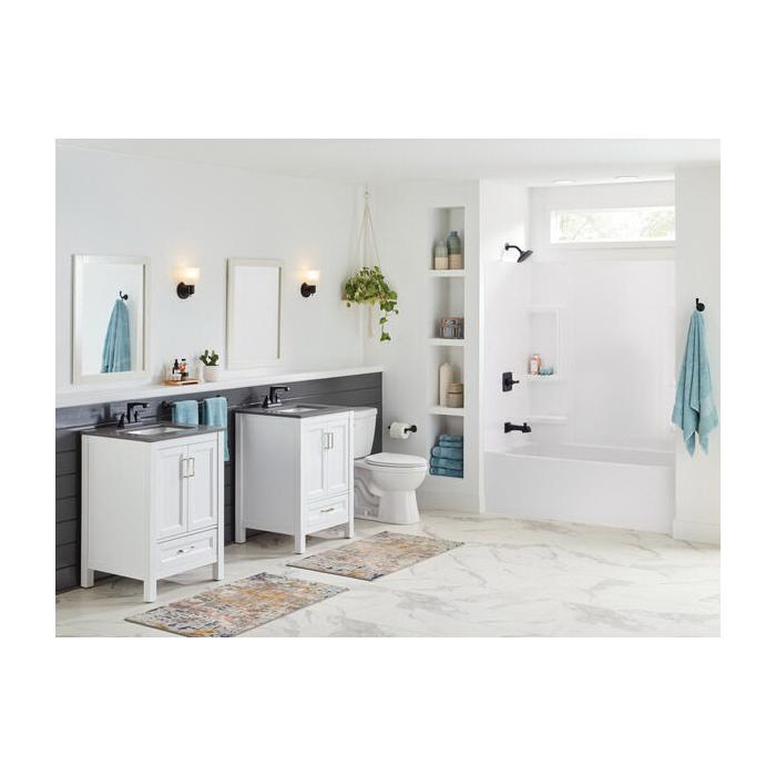 DELTA® Ashlyn® T14464-BL Tub and Shower Trim Kit, 1/2 in, IPS x Sweat, Brass, Matte Black, 1 -Handle, 1.75 gpm thumbnail 2