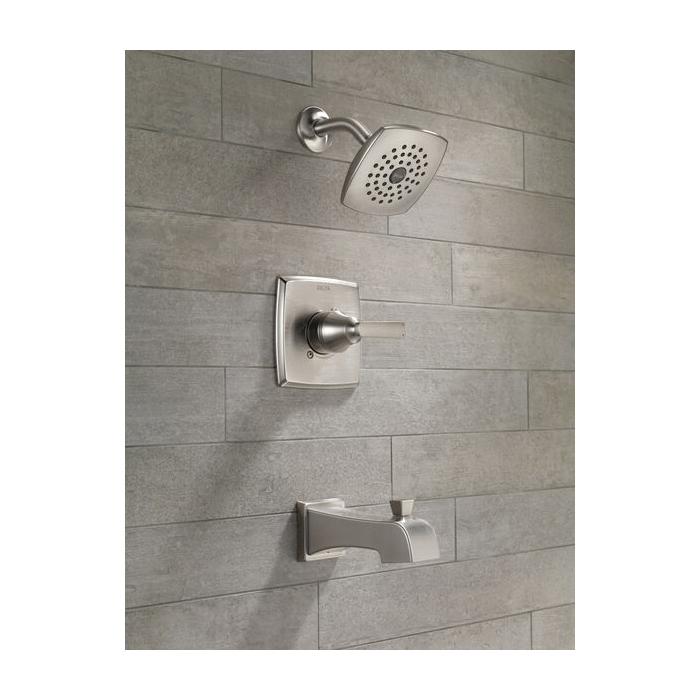 DELTA® Ashlyn® T14464-SS Tub and Shower Trim Kit, 1/2 in, IPS x Sweat, Brass, Brilliance® Stainless Steel, 1 -Handle thumbnail 4