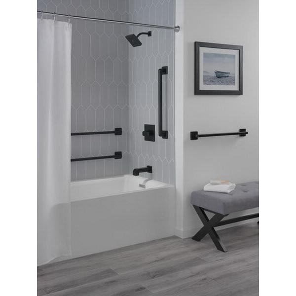DELTA® 14 Series Ara® T14467-BL Tub and Shower Trim, Metal, Matte Black, 1 -Handle, 1.75 gpm