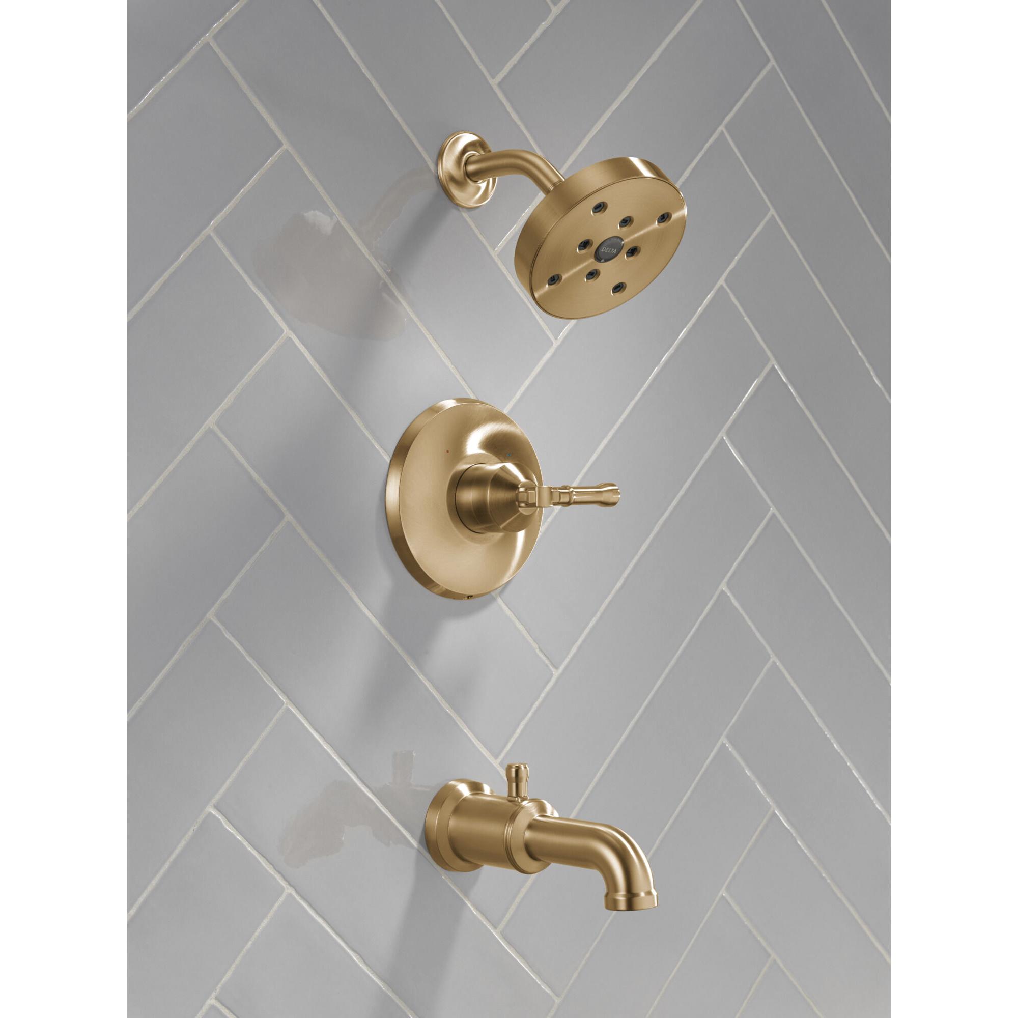 DELTA® Broderick® T14484-CZ-PR Tub Shower Trim, Lumicoat® Champagne Bronze, 1-Handle, 1.75 gpm thumbnail 2