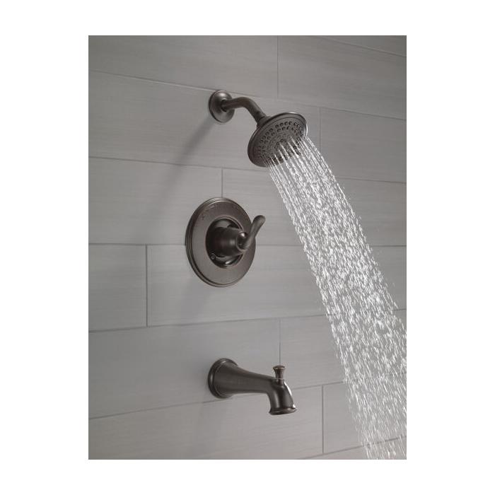 DELTA® Linden™ T14494-RB Tub and Shower Trim Kit, 1/2 in, IPS, Brass, Venetian Bronze, 1 -Handle, 1.75 gpm thumbnail 2
