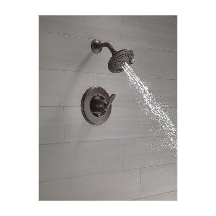 DELTA® Linden™ T14494-RB Tub and Shower Trim Kit, 1/2 in, IPS, Brass, Venetian Bronze, 1 -Handle, 1.75 gpm thumbnail 4