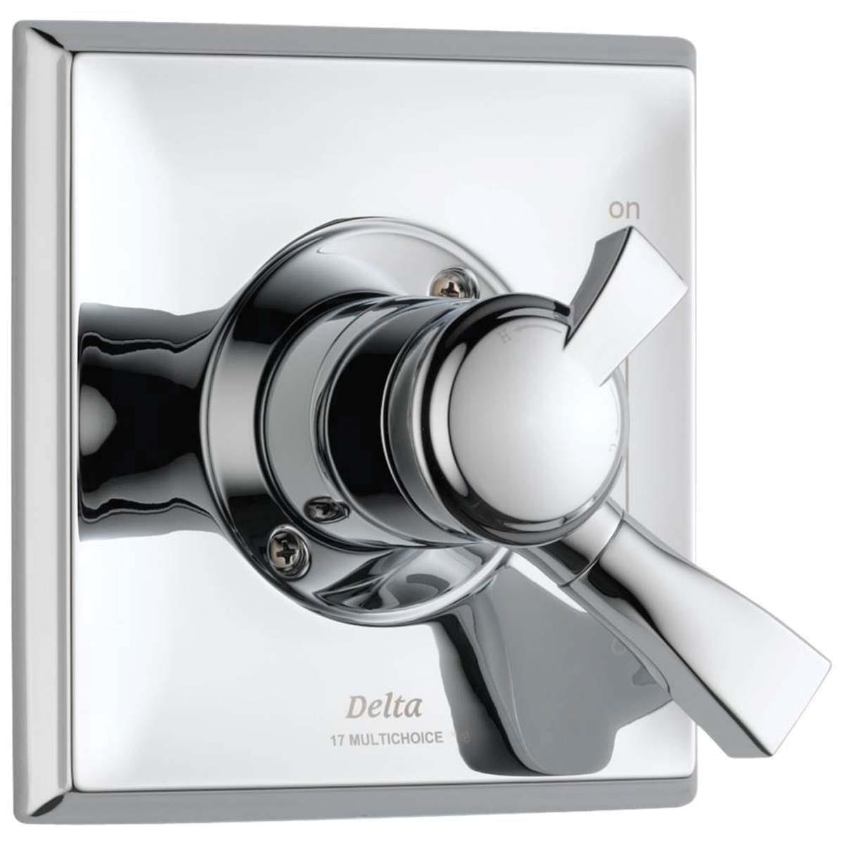 DELTA® Monitor® 17 Series Dryden® T17051 Valve Trim, Lever Handle, 1-Handle -Handle, Brass, Chrome-Plated thumbnail 2