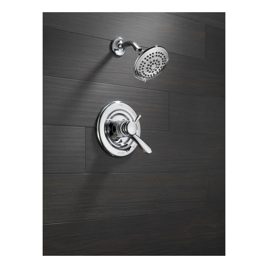DELTA® Lahara® T17238 Shower Trim Kit, Brass, Chrome, 1-Handle-Handle, 1.75 gpm thumbnail 3