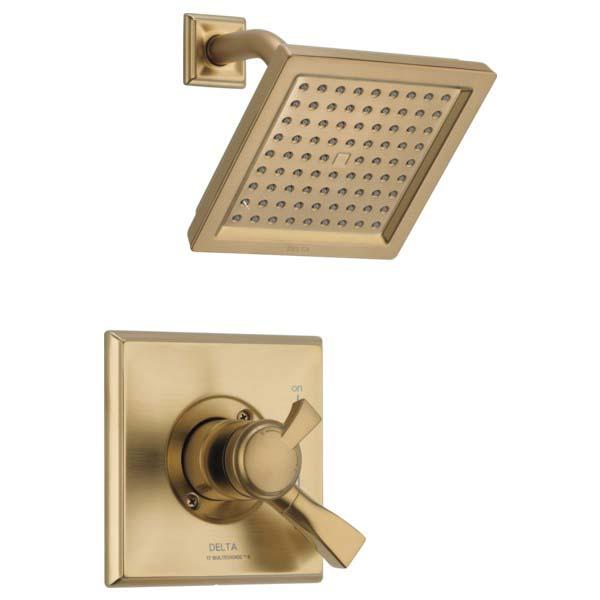 DELTA® Monitor® 17 Series Dryden™ T17251-CZ Shower Trim, Brass, Brilliance Champagne Bronze, 2-Handle -Handle, 2.5 gpm