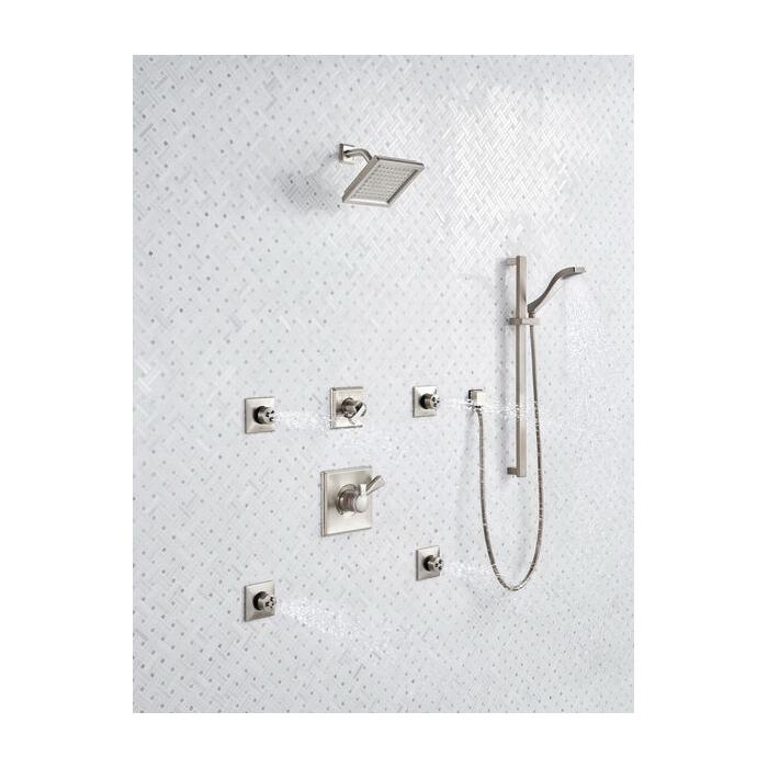 DELTA® Dryden™ T17251-SS Shower Trim Kit, Brass, Brilliance Stainless Steel, 2-Handle -Handle, 2.5 gpm