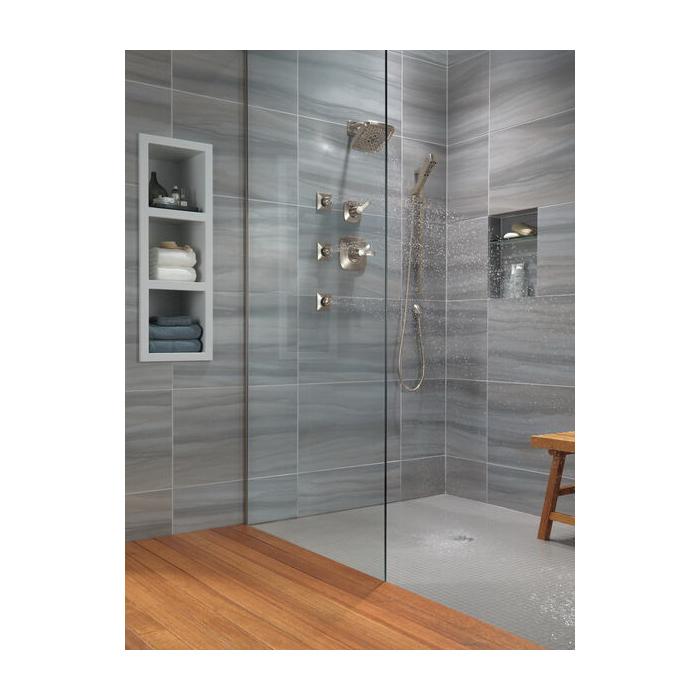 DELTA® 17 Series Tesla® T17252-SS Shower Trim Kit, Brass, Brilliance Stainless Steel, 2-Handle -Handle, 1.75 gpm thumbnail 2