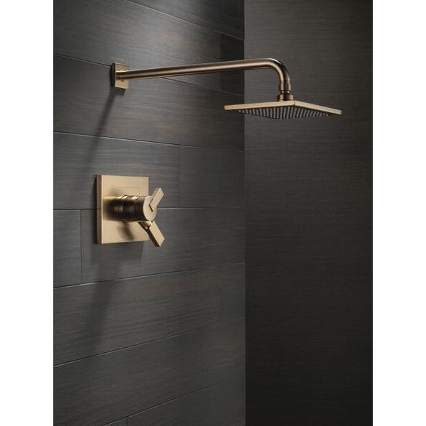 DELTA® 17 Series Vero® T17253-CZ Shower Trim, Brass, Champagne Bronze, 1-Handle -Handle, 2.5 gpm