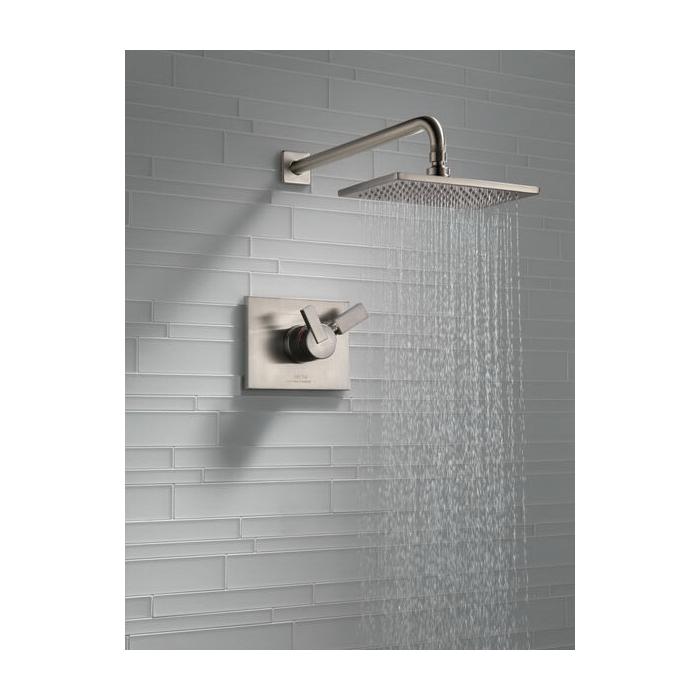 DELTA® Vero® T17253-SS Shower Trim Kit, 1/2 in, 3/4 in, Brass, Brilliance Stainless Steel, 2-Handle -Handle, 2.5 gpm thumbnail 4
