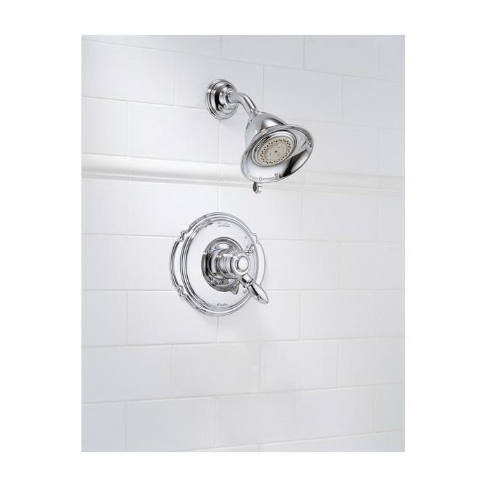 DELTA® Victorian® T17255 Shower Trim Kit, 1/2 in, 3/4 in, Brass, Chrome, 2-Handle-Handle, 2.5 gpm