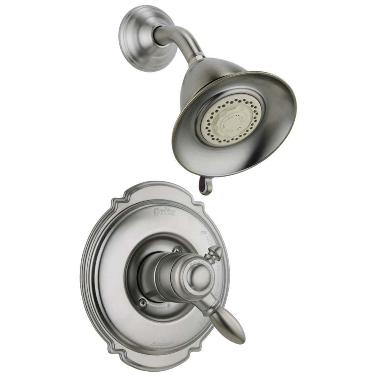 DELTA® Monitor® 17 Series Victorian® T17255-SS Shower Trim, Brass, Brilliance Stainless Steel, 2-Handle -Handle