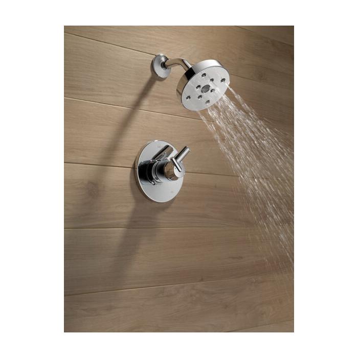 DELTA® Trinsic® T17259 Shower Trim Kit, Brass, Chrome, 2-Handle-Handle, 1.75 gpm