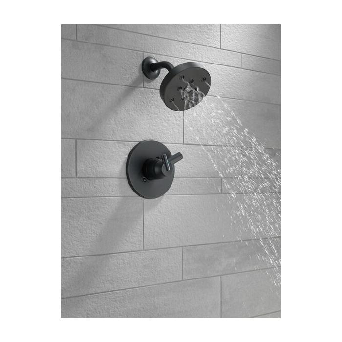 DELTA® Trinsic® T17259-BL Shower Trim Kit, Brass, Matte Black, 2-Handle -Handle, 1.75 gpm thumbnail 3