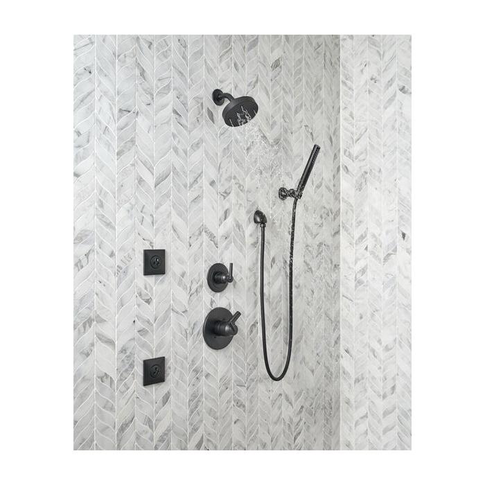 DELTA® Trinsic® T17259-BL Shower Trim Kit, Brass, Matte Black, 2-Handle -Handle, 1.75 gpm thumbnail 2