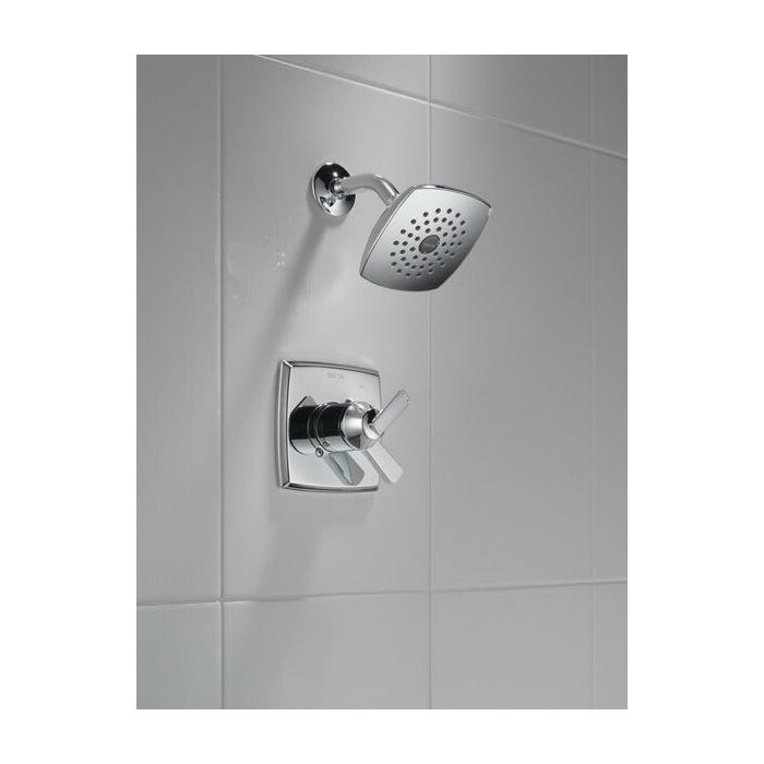 DELTA® Ashlyn® T17264 Shower Trim Kit, Brass, Chrome, 2-Handle-Handle, 1.75 gpm