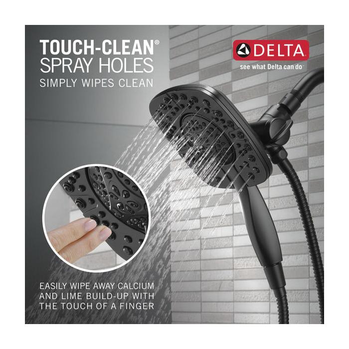 DELTA® Ashlyn® T17264-BL-I Shower Trim Kit, Brass, Matte Black, 2-Handle -Handle, 1.75 gpm